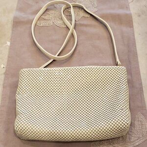 Whiting and Davis Cream Mesh Clutch, a Cross Body Bag or Shoulder Bag